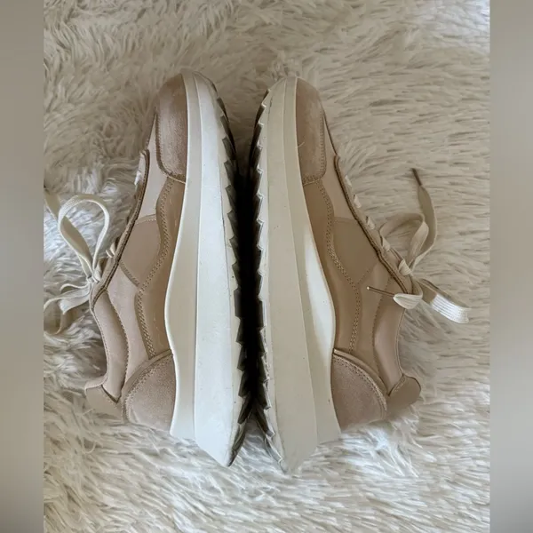 Madden Girl Chunky Platform Sneakers Beige Neutral Colorblock Casual Shoes Sz 10 - Image 6