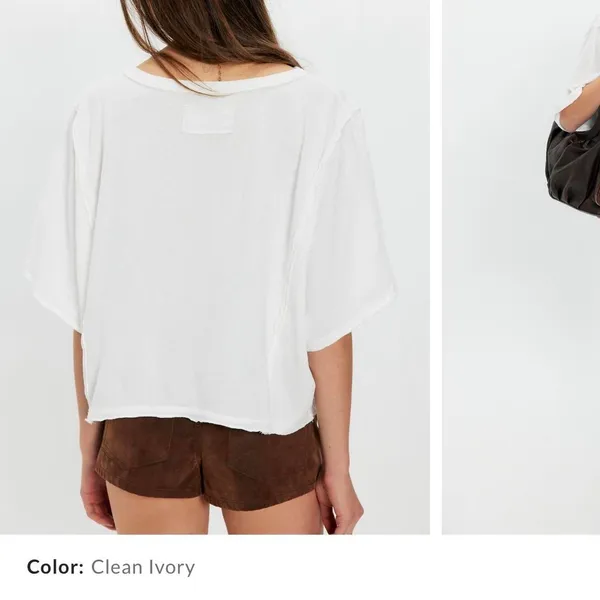 NWT free people We The Free Next Level Tee sz s in clean ivory - Image 4