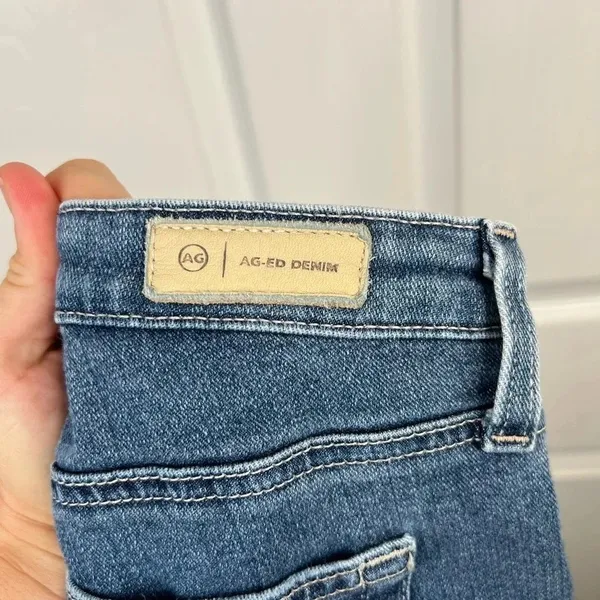 AG Adriano Goldschmied Women's Prima Ankle Cigarette Leg Jeans Size 29 Medium Wash Blue Denim - Image 8