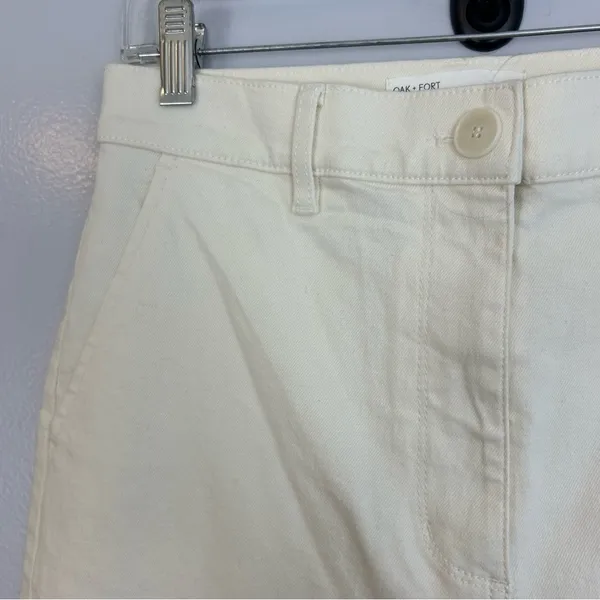 NWT Oak + Fort Ivory/Cream High Rise Straight Leg Denim Classic Jeans Size 6 - Image 3