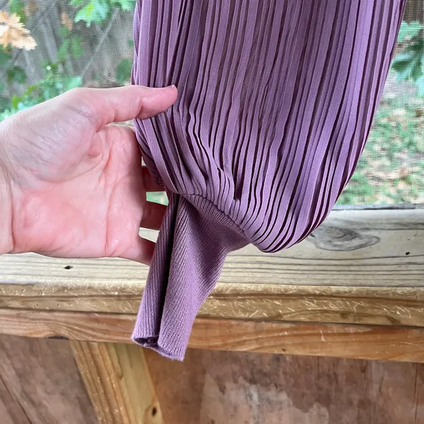 Sioni Women's Milano Sweater Pleated Bishop Sleeves Purple Size L - Image 4