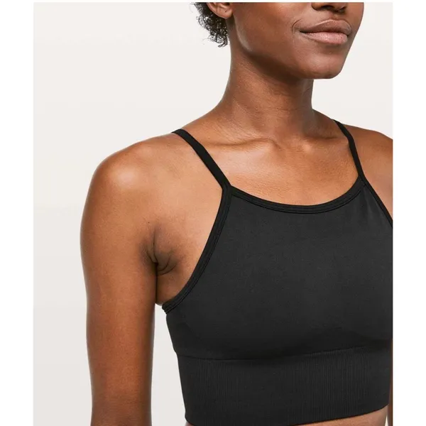 Lululemon Ebb To Street Bra Size‎ 4 Black Long Line - Image 3