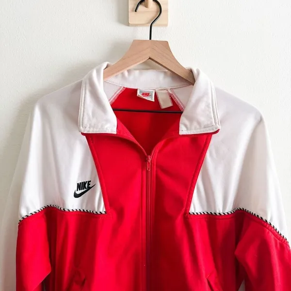 Vintage Nike Red Tracksuit Jacket Size M - Image 5