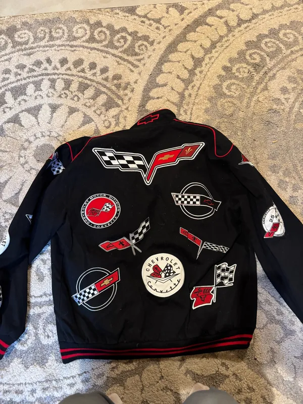 JH Designs Corvette Racing Jacket Black Size M - Image 2