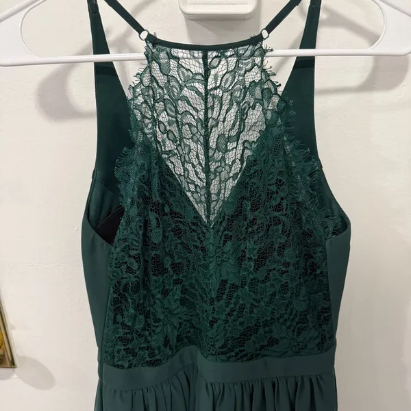 Lulus Green Lace A-Line Maxi Dress - Image 4