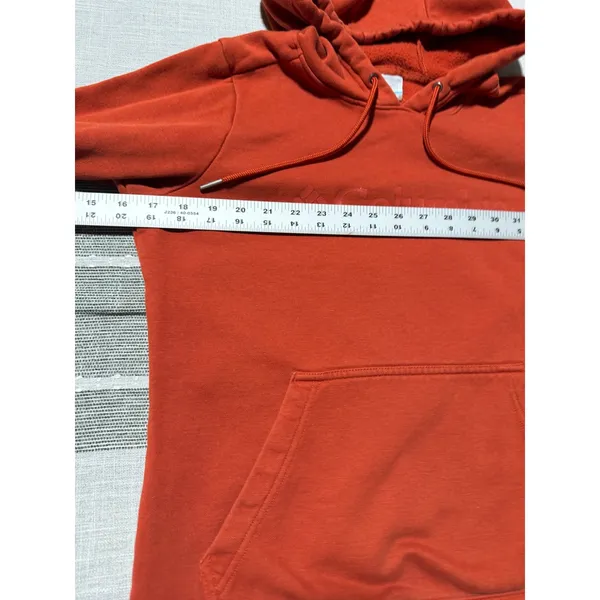 Columbia Womens Logo Hoodie‎ Sweatshirt Burnt Orange Size Medium Pullover Fleece - Image 3