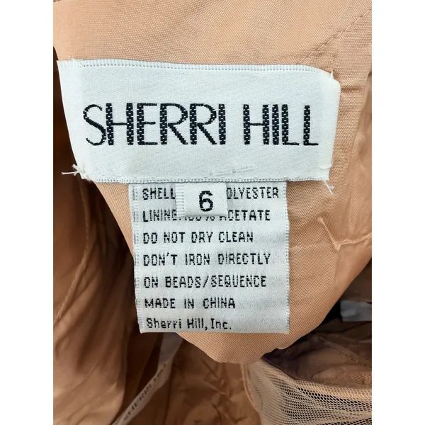 Sherri Hill Royal Blue Floral Embroidered Illusion Gown Size 6 Prom Formal Dress - Image 6