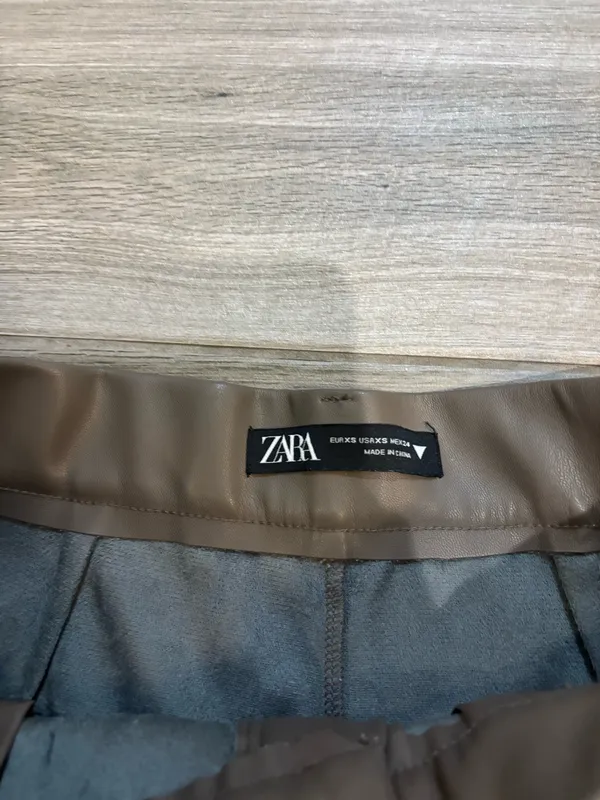 ZARA Leather Faux Shorts - Image 2
