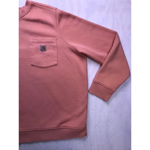 Carhartt Pocket Sweatshirt Womens XXL Pink‎ Relaxed Fit 103925 P04 - Image 4