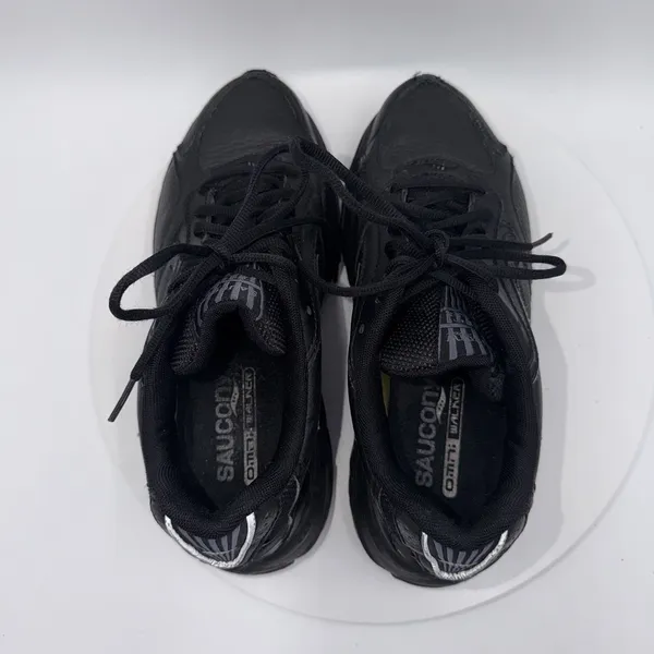 Saucony Omni Walker Triple Black Athletic Leather Sneakers Women's Size 8.5 - Image 5