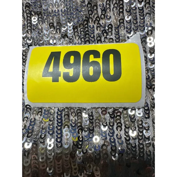 Express Silver Sequin Tiered Camisole V-Neck Spaghetti Strap Tank Top XL 02496 - Image 11