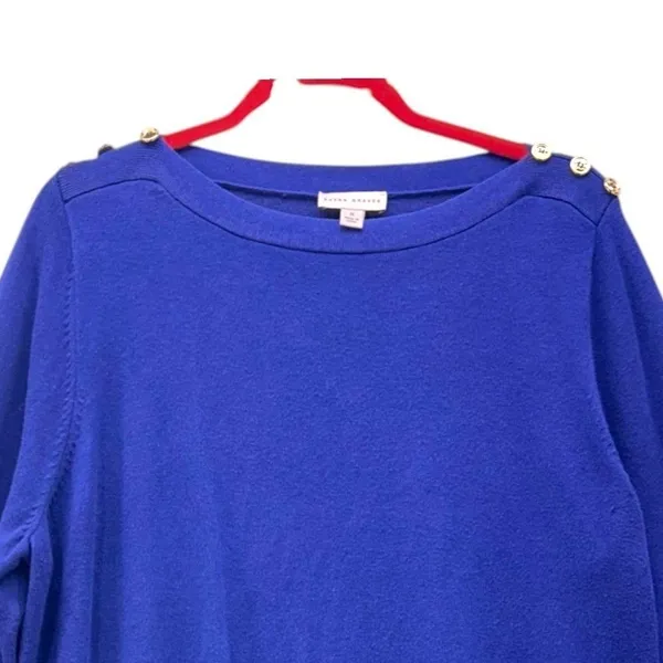 Susan Graver‎ Knit Sweater Cobalt 1X - Image 3