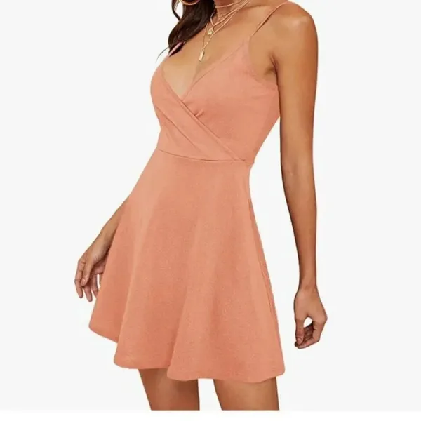 Coral Casual Dress Sz‎ S Pink - Image 3