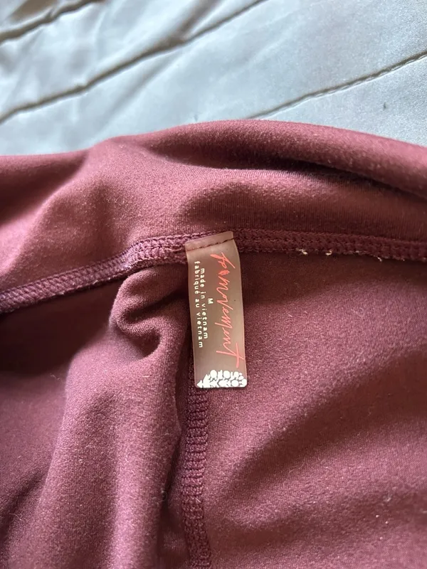 Free People Movement Fold Over Waist Flare Leggings Side Pocket - Image 2