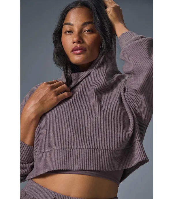 Alo Yoga Muse Hoodie Raisinette Heather M - Image 12