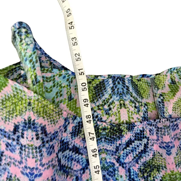 Show Me Your Mumu Taryn Strap Back Dress Womens M Blue Snakeskin‎ Asymmetrical - Image 8