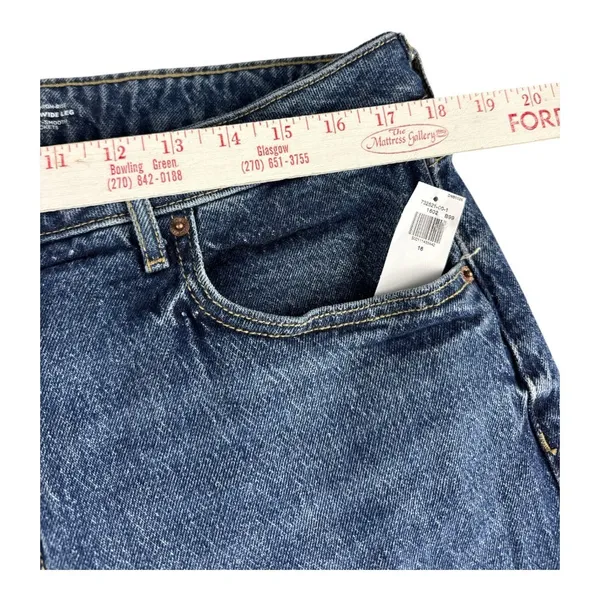 Old Navy Sky-Hi Wide Leg Extra High Rise Jeans Medium Wash Blue Size 16 NWT Boho - Image 4