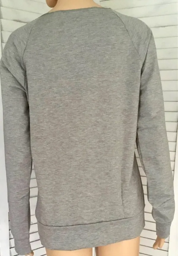 Halloween Pumpkin Sweatshirt, Large 🎃 Gray - Image 3