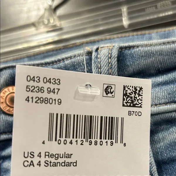 American Eagle Outfitters Blue Distressed high rise jeggings Jeans size 4 - Image 5
