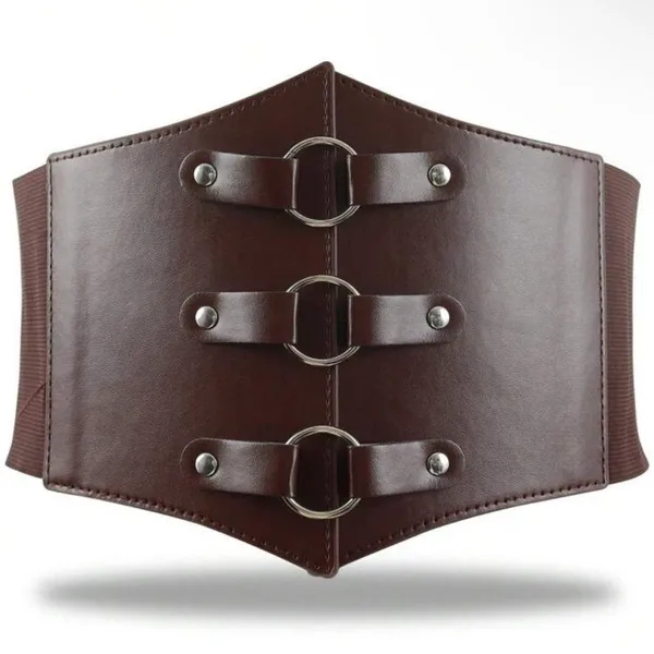 Brown O Ring Corset Belt New - Image 4