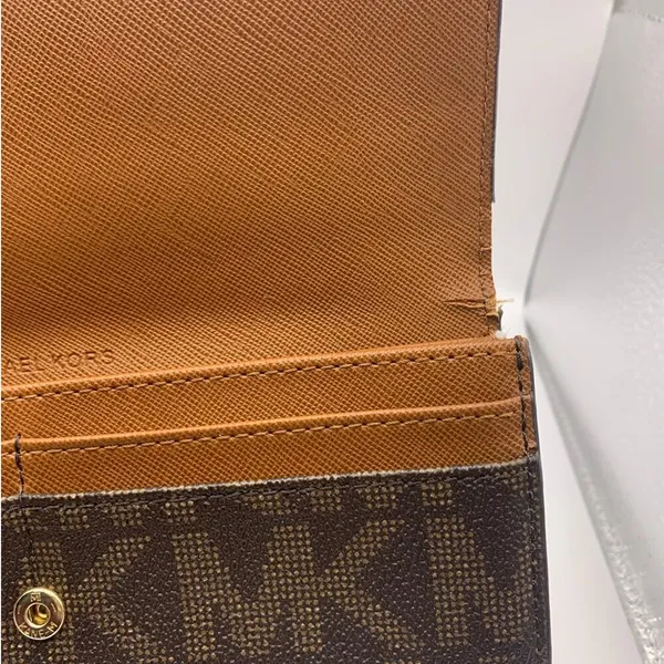 Michael Kors Brown Signature Jet Set Wallet - Image 9