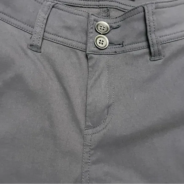 prAna Halle Pant Cargo Convertible Roll Up Stretch Zion Travel Hiking Grey Coal - Image 3