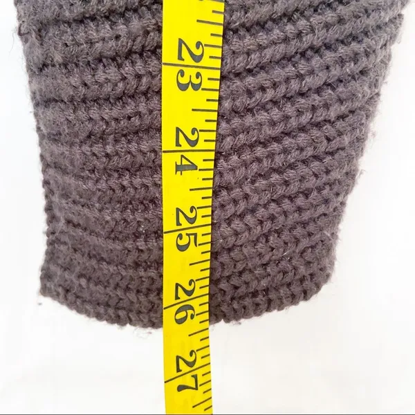 Hinge Cardigan Womens Brown Waterfall Open Chunky Knit Cropped Sweater - Image 7