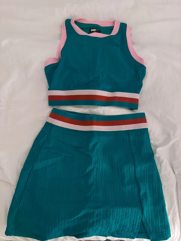 x Anthropologie Shore Skirt Paradise Oasis Colorblock - Image 3