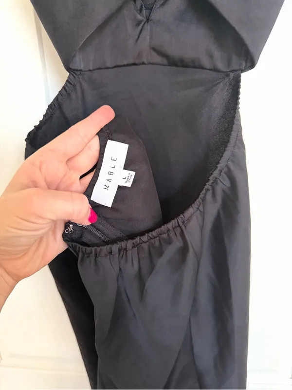Mable Black Cutout Open Back Maxi Dress Size L Size L - Image 7