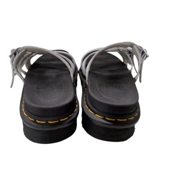 Dr Martens Blaire Slide White Black Platform Sandals Womens 10 Docs Summer - Image 5