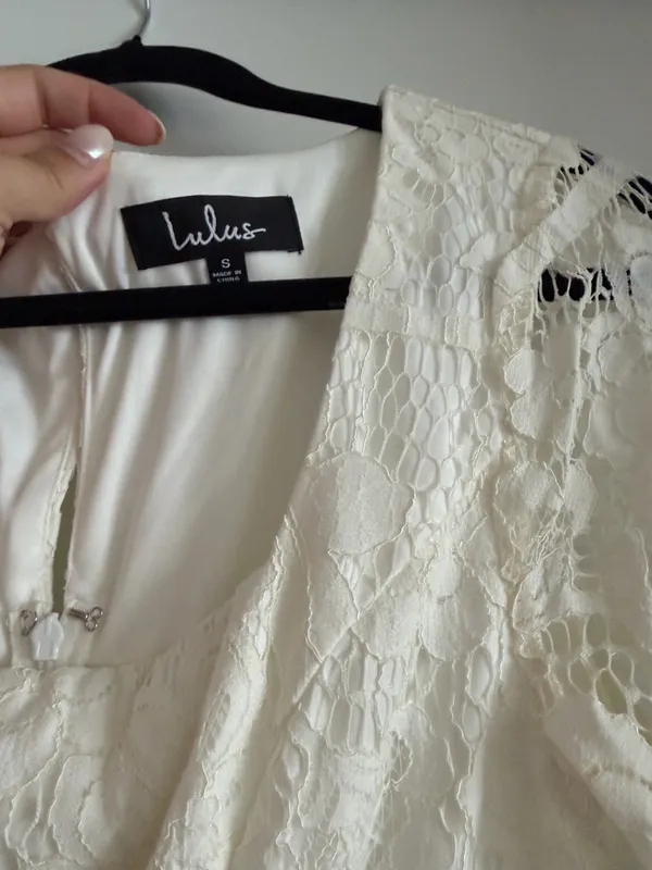 Lulus Cream Lace Jumpsuit - Image 3