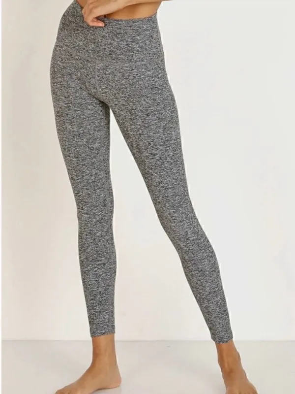 Beyond Yoga Heathered grey space dye leggings, size S Made in USA athletic gym - Image 2