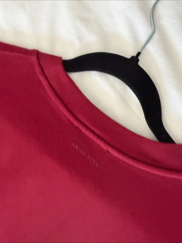 Anine Bing burgundy red miles sweatshirt size small - Image 7