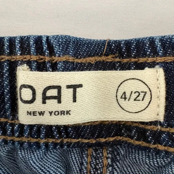 OAT New York Cloud Luxe Denim Wide Leg Drawstring Pants Dark Wash 4/27 - Image 8