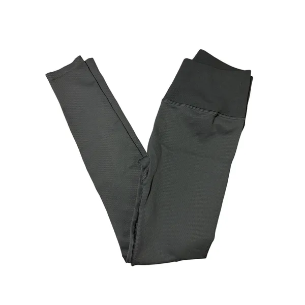 Alo Yoga Dark Green Ribbed Leggings - Image 7