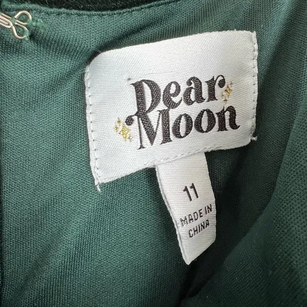 Dear Moon Ruched Front Velvet Bodycon Mini Dress Emerald Green Size 11 - Image 5