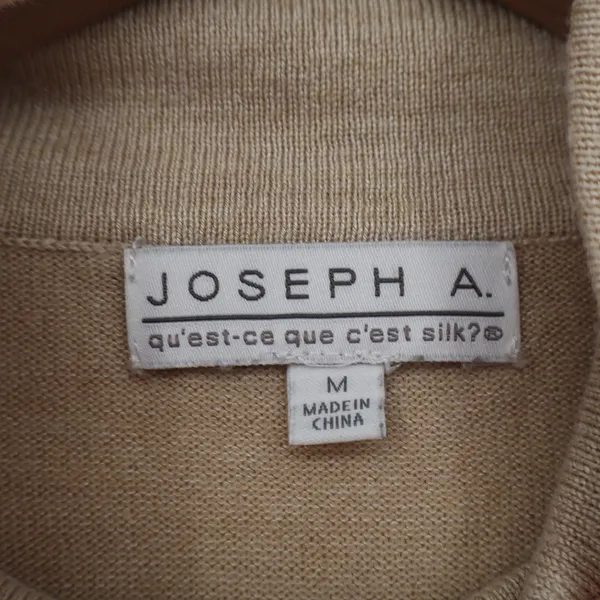 Joseph A. Sweater Womens M Turtleneck Tan Long Sleeve Fine Knit Good - Image 2