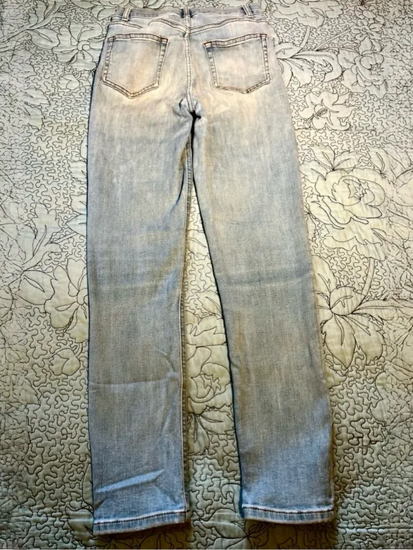Reformation High & Skinny Crop Jeans St. Lucia Light Wash High Rise Sz 25💛 - Image 4