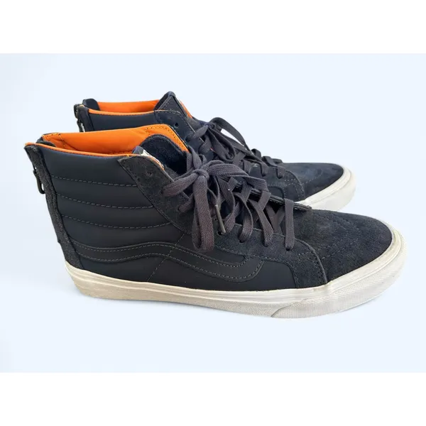 Vans SK8-Hi Top Skate Shoes Sneakers Navy White Womens 9 Men's 7.5 - Image 8