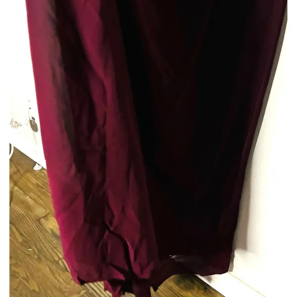 NWT Show Me Your Mumu Emily Empire Merlot Chiffon Maxi Dress Large - Image 6