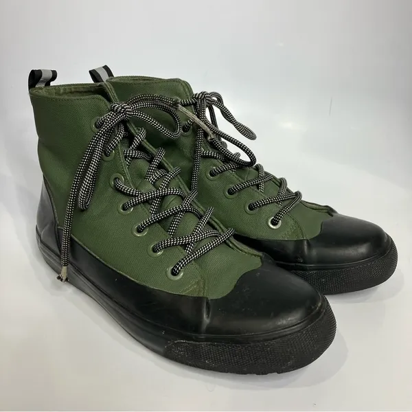 Hunter black dipped lace up boots waterproof rain boots‎ women’s size 8.5 trendy - Image 4