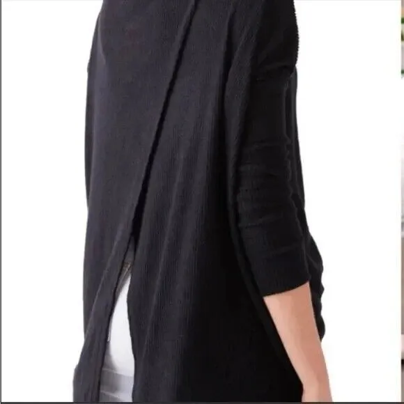 Free People Juicy Long Sleeve thermal Top in black ‎ size XS NWT msrp $88 - Image 2