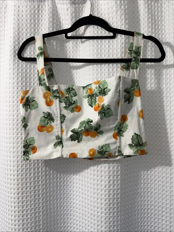 WeWoreWhat Women’s Printed Straight Neck Corset Size Medium - Image 2