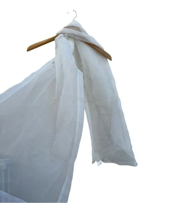 Jessica McClintock Vintage Womens Lightweight Sheer Off-white cream Chiffon Scar - Image 6