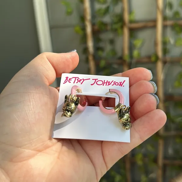 Betsy’s Johnson Frenchie Huggie Earrings - Image 2