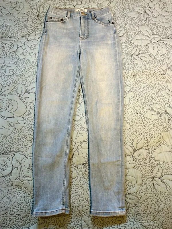 Reformation High & Skinny Crop Jeans St. Lucia Light Wash High Rise Sz 25💛 - Image 3