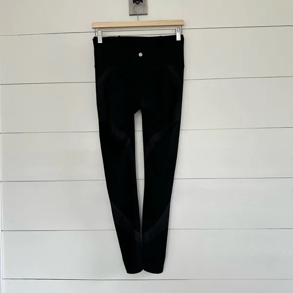 Lululemon Women’s 8 Black Iron Blue Mapped Out High Rise Tight 28” - Image 5