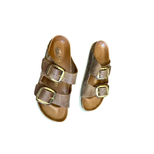 Birkenstock Arizona Big Buckle Oiled Leather Cognac 39 Medium/Narrow - Image 4