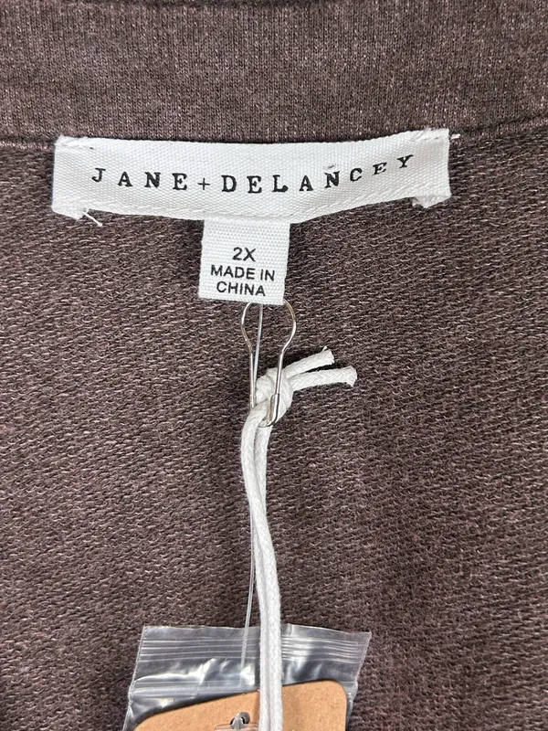 NWT Jane + Delancey cotton brown button up sleeveless top minimalist size 2X NEW - Image 6