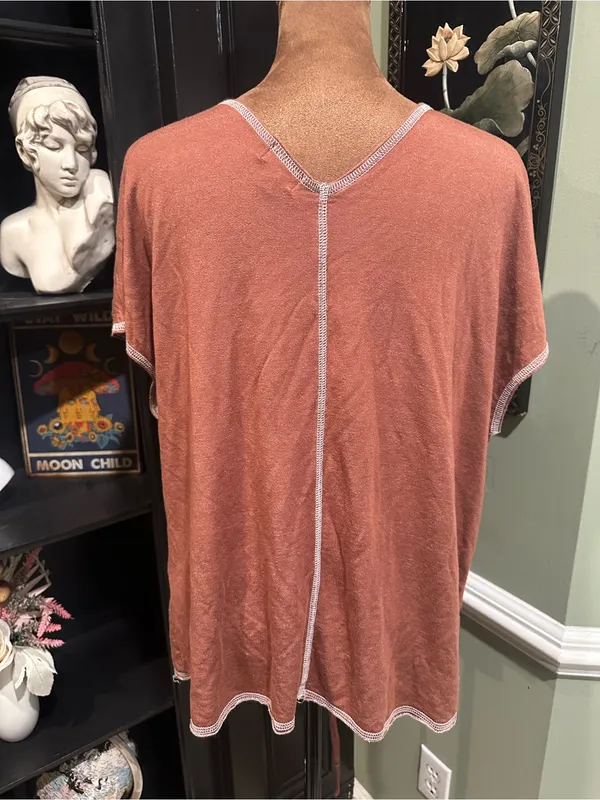BKE Reddish Drawstring Ruched Top – XS (Fits XS–Large) - Image 7